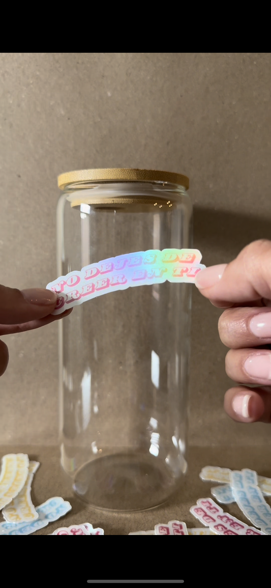 No Dejes de Creer en Ti – Holographic Vinyl Sticker Set