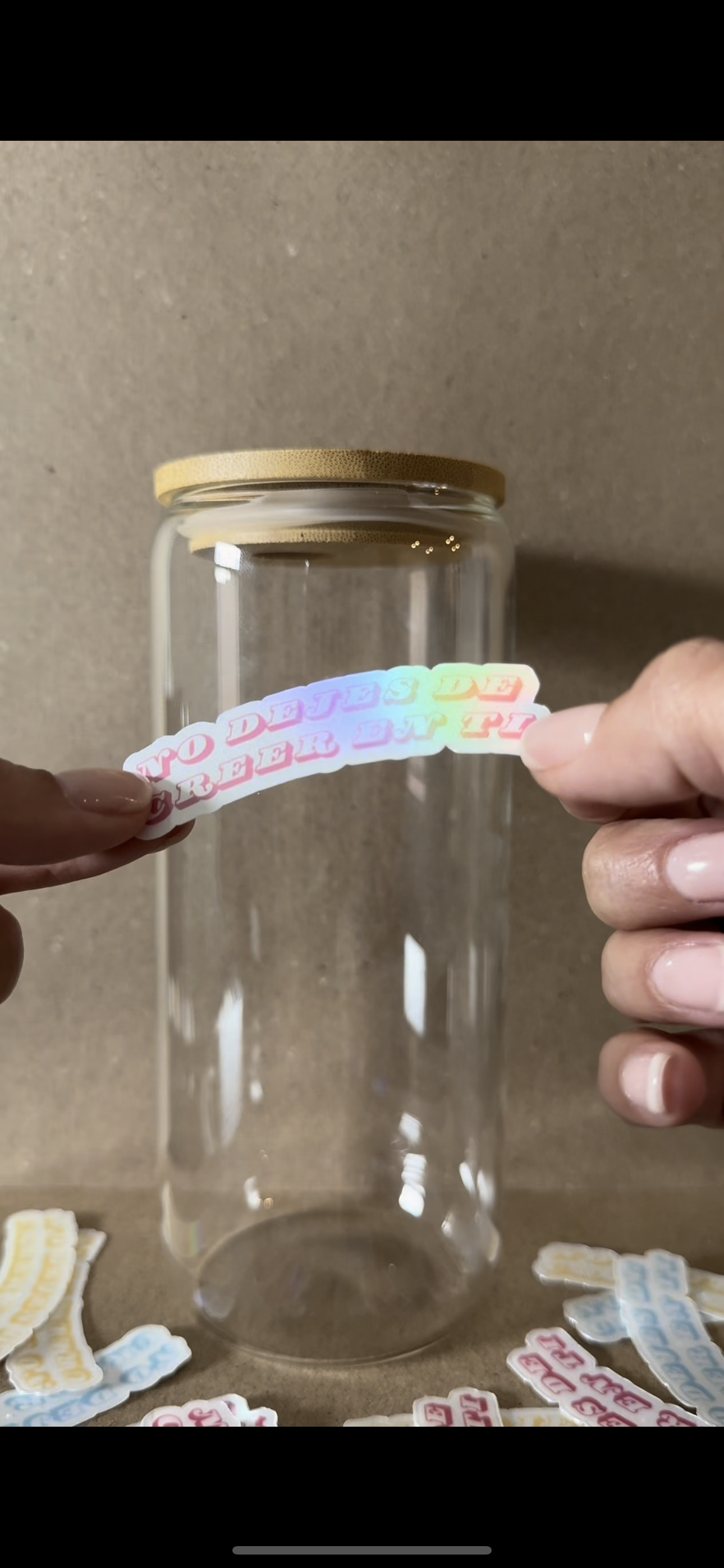 No Dejes de Creer en Ti – Holographic Vinyl Sticker Set