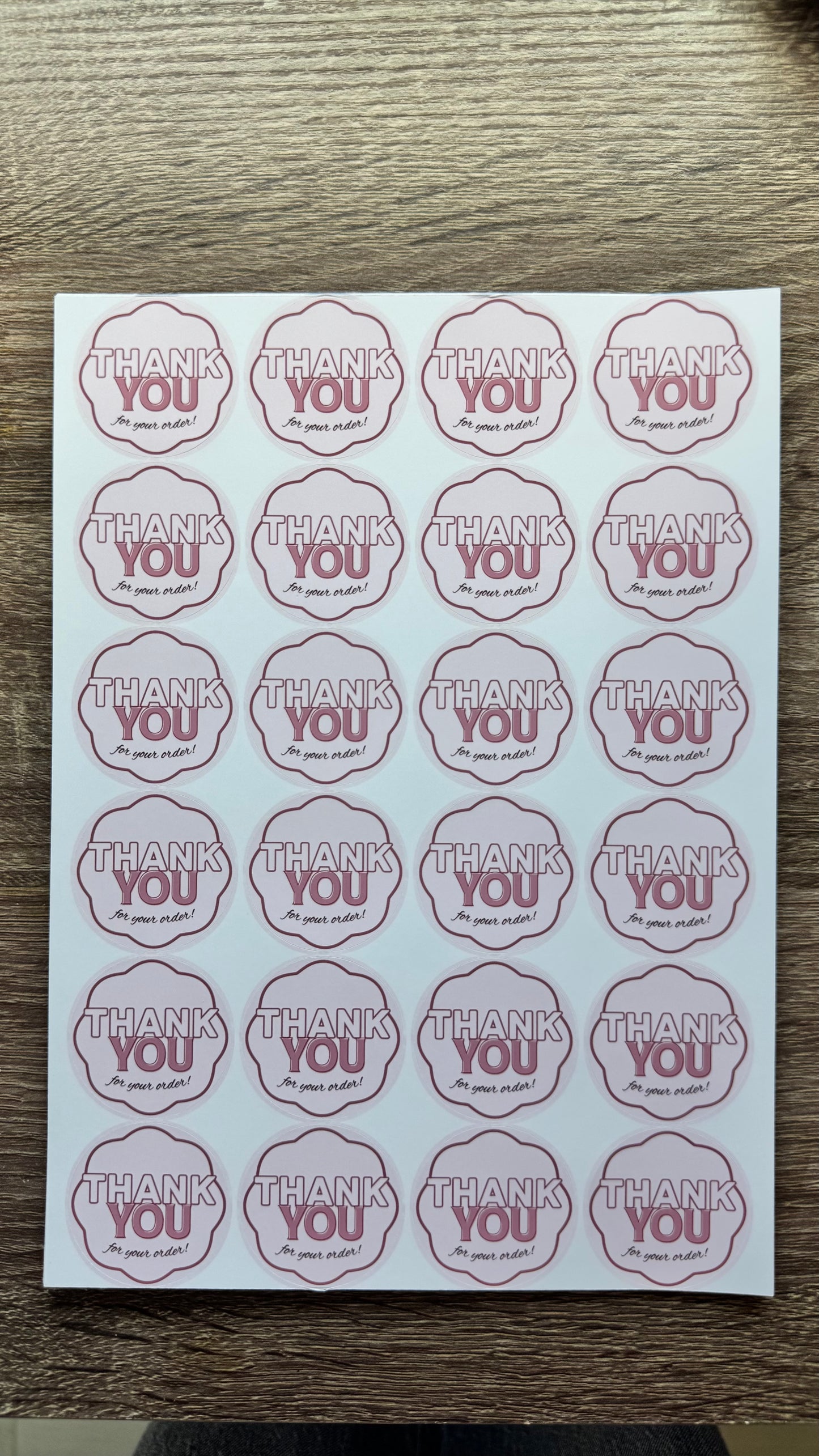 1.5" Assorted Thank You Sticker Sheets/ 96 ct