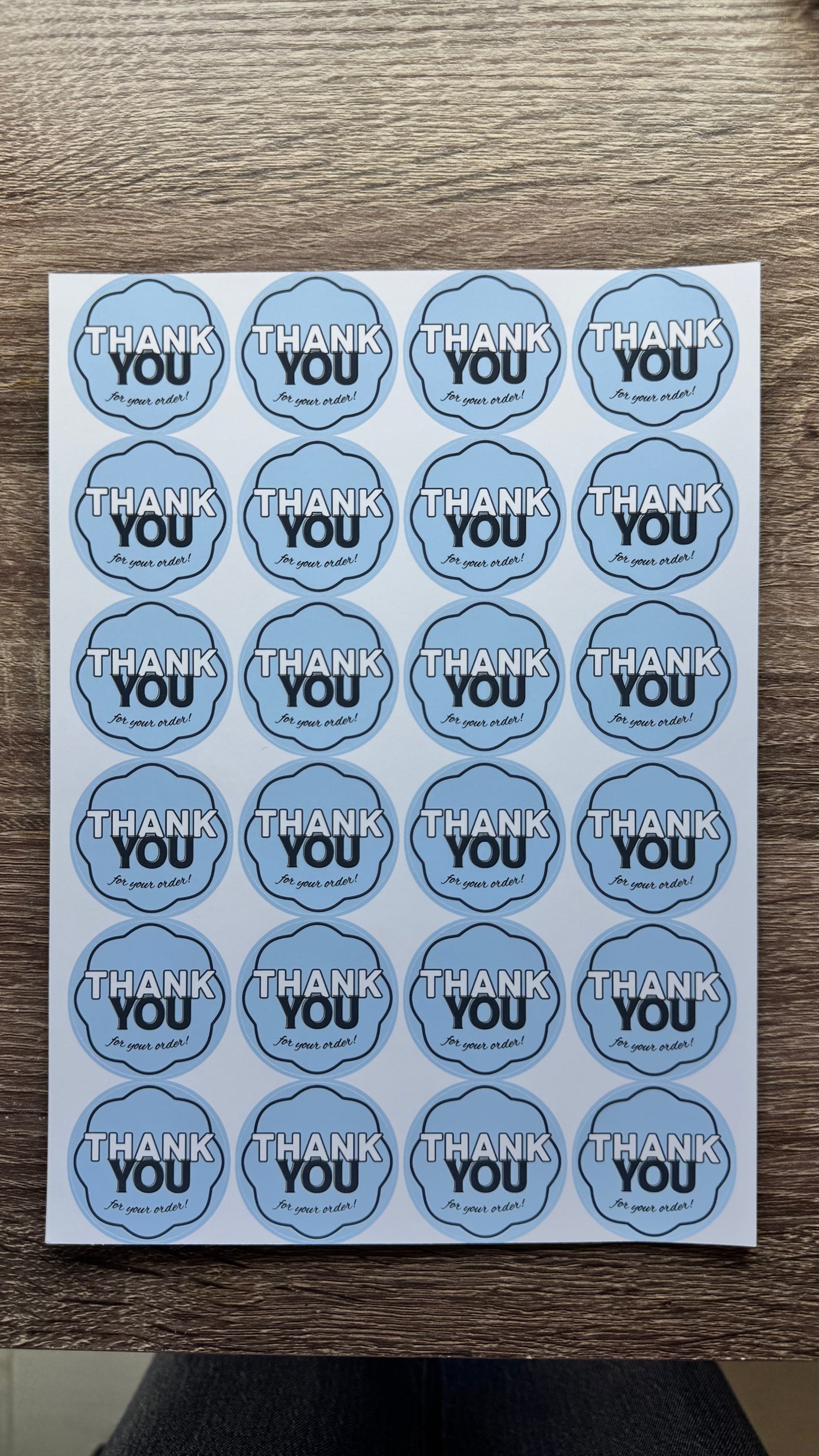 1.5" Assorted Thank You Sticker Sheets/ 96 ct