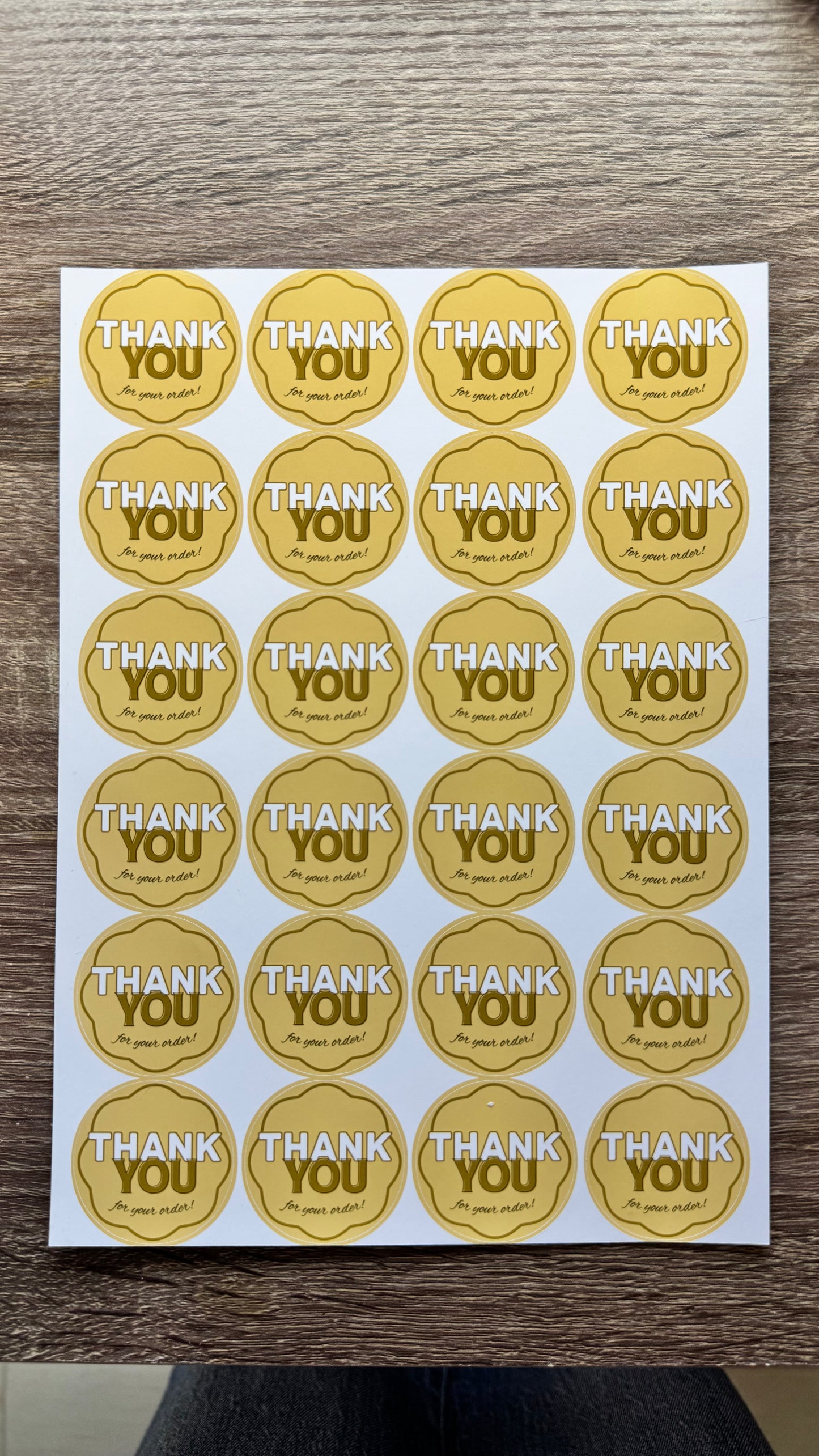 1.5" Assorted Thank You Sticker Sheets/ 96 ct